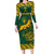 South Africa Rugby Family Matching Long Sleeve Bodycon Dress and Hawaiian Shirt Springboks Proud The Champions LT9 - Wonder Print Shop