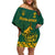 South Africa Rugby Family Matching Off Shoulder Short Dress and Hawaiian Shirt Springboks Proud The Champions LT9 - Wonder Print Shop