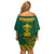 South Africa Rugby Family Matching Off Shoulder Short Dress and Hawaiian Shirt Springboks Proud The Champions LT9 - Wonder Print Shop