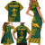 South Africa Rugby Family Matching Short Sleeve Bodycon Dress and Hawaiian Shirt Springboks Proud The Champions - Wonder Print Shop