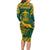 South Africa Rugby Long Sleeve Bodycon Dress Springboks Proud The Champions - Wonder Print Shop