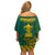 South Africa Rugby Off Shoulder Short Dress Springboks Proud The Champions - Wonder Print Shop