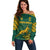 South Africa Rugby Off Shoulder Sweater Springboks Proud The Champions - Wonder Print Shop