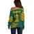 South Africa Rugby Off Shoulder Sweater Springboks Proud The Champions - Wonder Print Shop