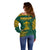 South Africa Rugby Off Shoulder Sweater Springboks Proud The Champions - Wonder Print Shop