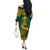 South Africa Rugby Off The Shoulder Long Sleeve Dress Springboks Proud The Champions - Wonder Print Shop