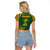 South Africa Rugby Raglan Cropped T Shirt Springboks Proud The Champions - Wonder Print Shop