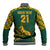 Custom South Africa Rugby Baseball Jacket Springboks Proud The Champions LT9 - Wonder Print Shop