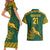 Custom South Africa Rugby Couples Matching Short Sleeve Bodycon Dress and Hawaiian Shirt Springboks Proud The Champions LT9 - Wonder Print Shop