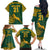 Custom South Africa Rugby Family Matching Off Shoulder Long Sleeve Dress and Hawaiian Shirt Springboks Proud The Champions - Wonder Print Shop