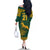 Custom South Africa Rugby Family Matching Off Shoulder Long Sleeve Dress and Hawaiian Shirt Springboks Proud The Champions - Wonder Print Shop