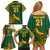 Custom South Africa Rugby Family Matching Off Shoulder Short Dress and Hawaiian Shirt Springboks Proud The Champions LT9 - Wonder Print Shop