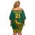 Custom South Africa Rugby Family Matching Off Shoulder Short Dress and Hawaiian Shirt Springboks Proud The Champions LT9 - Wonder Print Shop