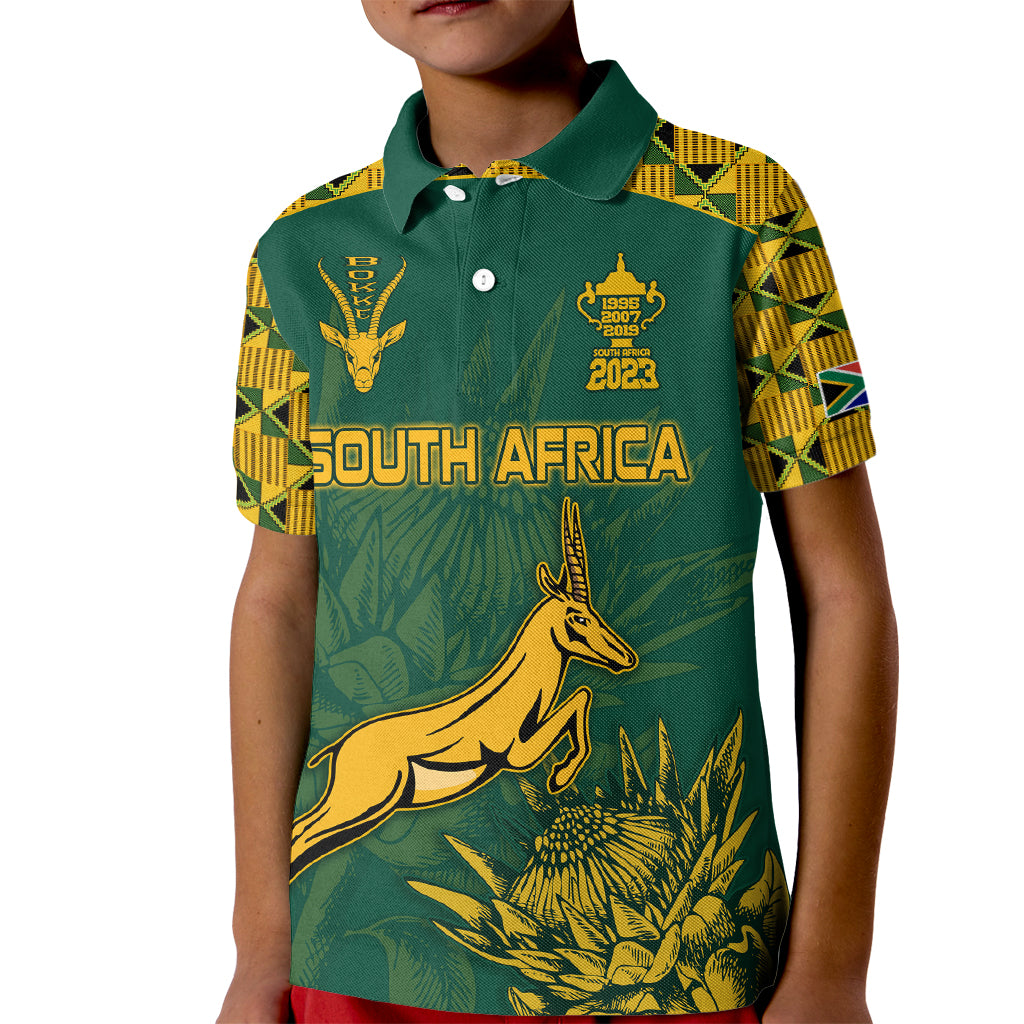 Custom South Africa Rugby Kid Polo Shirt Springboks Proud The Champions - Wonder Print Shop