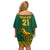 Custom South Africa Rugby Off Shoulder Short Dress Springboks Proud The Champions - Wonder Print Shop