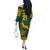 Custom South Africa Rugby Off The Shoulder Long Sleeve Dress Springboks Proud The Champions - Wonder Print Shop