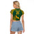 Custom South Africa Rugby Raglan Cropped T Shirt Springboks Proud The Champions - Wonder Print Shop