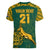 Custom South Africa Rugby Women V Neck T Shirt Springboks Proud The Champions - Wonder Print Shop