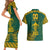 Custom South Africa Rugby Couples Matching Short Sleeve Bodycon Dress and Hawaiian Shirt Springboks Proud The Champions No2 LT9 - Wonder Print Shop