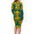 Custom South Africa Rugby Family Matching Long Sleeve Bodycon Dress and Hawaiian Shirt Springboks Proud The Champions No2 LT9 - Wonder Print Shop