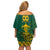 Custom South Africa Rugby Off Shoulder Short Dress Springboks Proud The Champions No2 - Wonder Print Shop