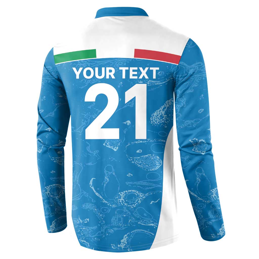 Custom Italy Cricket Spirit 2026 Button Sweatshirt World T20 Edition - Wonder Print Shop