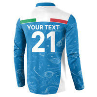 Custom Italy Cricket Spirit 2026 Button Sweatshirt World T20 Edition - Wonder Print Shop