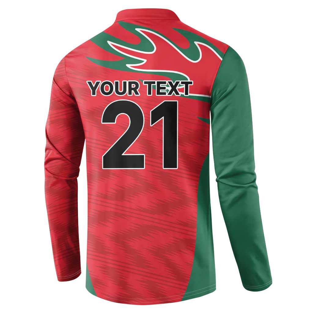 Custom Oman Cricket Spirit 2026 Button Sweatshirt World T20 Edition - Wonder Print Shop