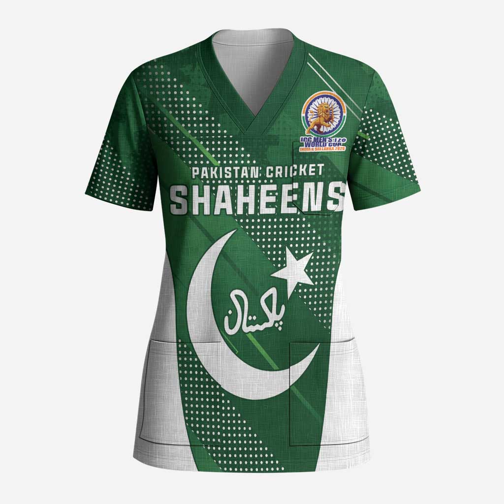 Custom Pakistan Cricket Spirit 2026 Scrub Top World T20 Edition - Wonder Print Shop
