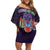 Come At Me Breaux Crawfish Beads Off Shoulder Short Dress Mardi Gras Carnival - Wonder Print Shop