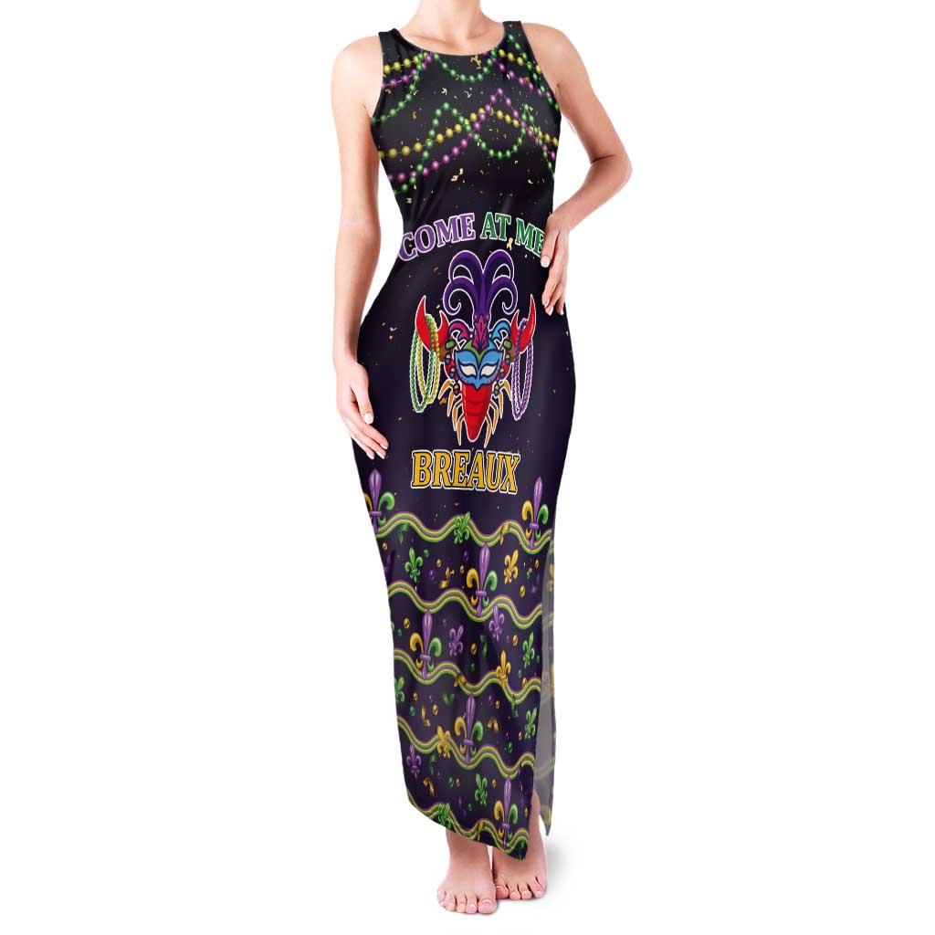 Come At Me Breaux Crawfish Beads Tank Maxi Dress Mardi Gras Carnival - Wonder Print Shop