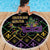 Mardi Gras Carnival Beach Blanket Geometric Pattern Vintage