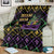 Mardi Gras Carnival Blanket Geometric Pattern Vintage