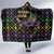 Mardi Gras Carnival Hooded Blanket Geometric Pattern Vintage