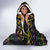 Mardi Gras Carnival Hooded Blanket Geometric Pattern Vintage