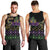 Mardi Gras Carnival Men Tank Top Geometric Pattern Vintage