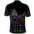 Mardi Gras Carnival Polo Shirt Geometric Pattern Vintage - Wonder Print Shop