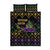 Mardi Gras Carnival Quilt Bed Set Geometric Pattern Vintage - Wonder Print Shop