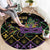 Mardi Gras Carnival Round Carpet Geometric Pattern Vintage - Wonder Print Shop