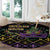 Mardi Gras Carnival Round Carpet Geometric Pattern Vintage - Wonder Print Shop