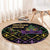 Mardi Gras Carnival Round Carpet Geometric Pattern Vintage - Wonder Print Shop