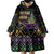 Mardi Gras Carnival Wearable Blanket Hoodie Geometric Pattern Vintage