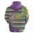 Mardi Gras Fleur De Lis Hoodie With Beads Glitter Pattern - Wonder Print Shop