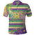 Mardi Gras Fleur De Lis Polo Shirt With Beads Glitter Pattern - Wonder Print Shop