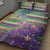 Mardi Gras Fleur De Lis Quilt Bed Set With Beads Glitter Pattern - Wonder Print Shop