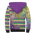 Mardi Gras Fleur De Lis Sherpa Hoodie With Beads Glitter Pattern - Wonder Print Shop