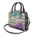 Mardi Gras Fleur De Lis Shoulder Handbag With Beads Glitter Pattern - Wonder Print Shop