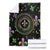 Mardi Gras Fleur De Lis Blanket With Round Carnival Beads