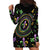 Mardi Gras Fleur De Lis Hoodie Dress With Round Carnival Beads - Wonder Print Shop