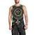 Mardi Gras Fleur De Lis Men Tank Top With Round Carnival Beads